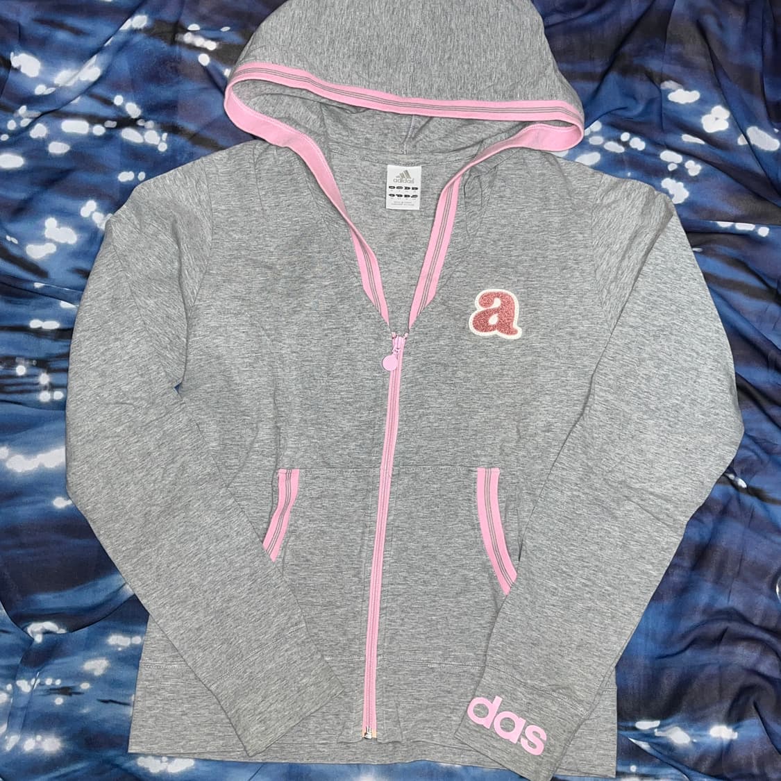 Adidas Grey&Pink Hood Zip-up 상품이미지1