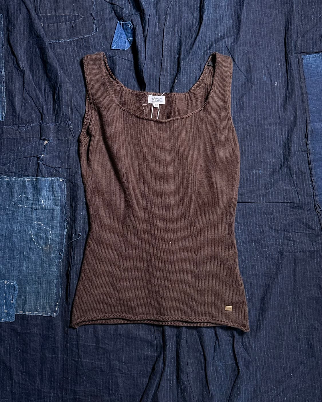 00‘s 폭시 부띠크 코튼 슬리브리스 니트 탑 38 no 상품이미지1