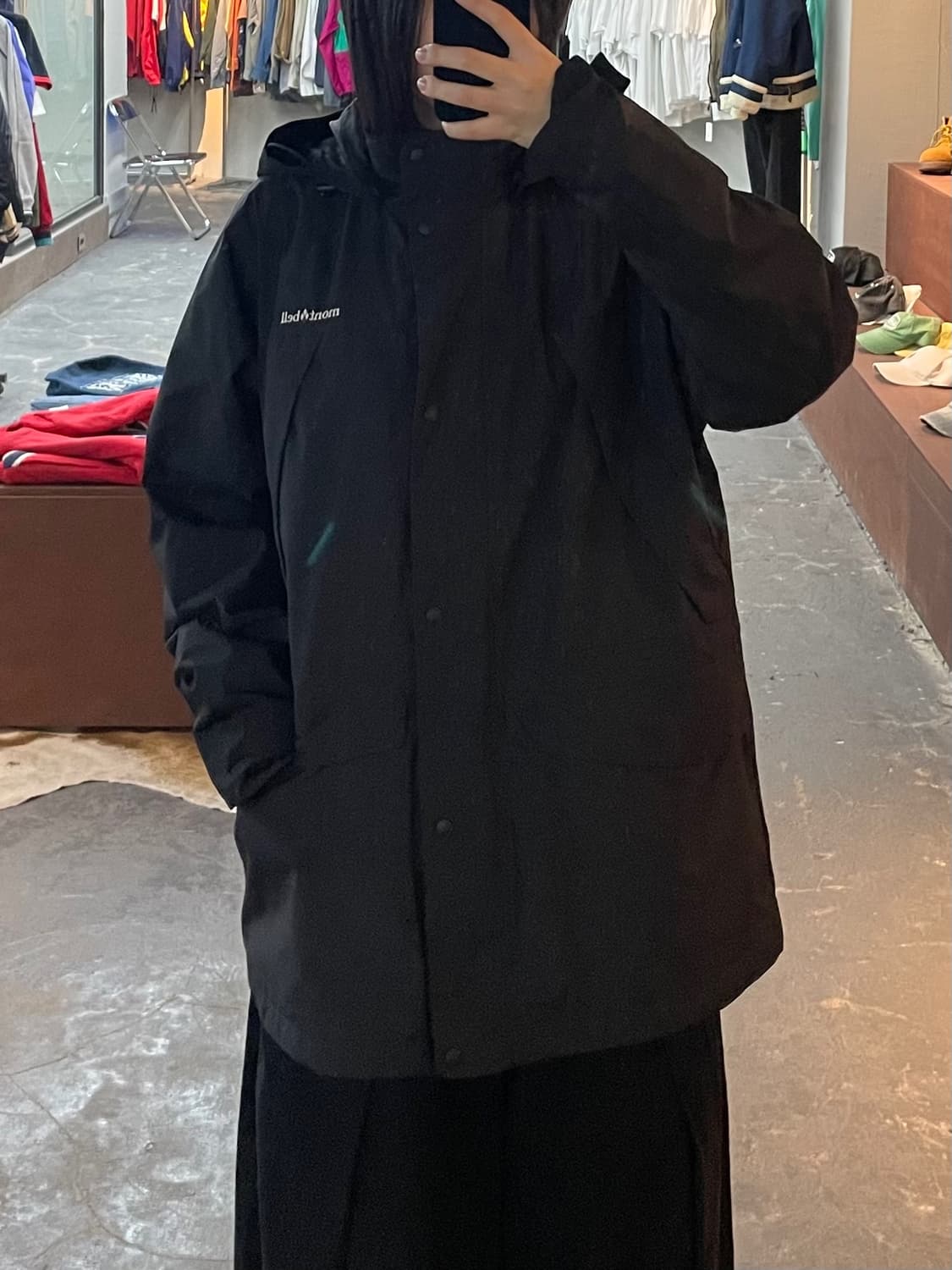 몽벨 고프코어 마운틴 블랙 바람막이 자켓 H2189 상품이미지1