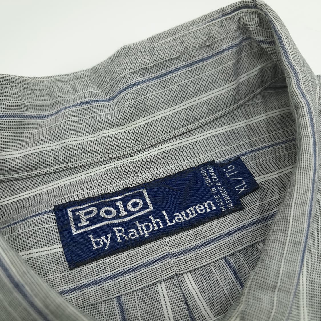 Co862 XL 폴로 랄프로렌 캐나다 빈티지 스트라이프 반팔 셔츠 남방 상품이미지3