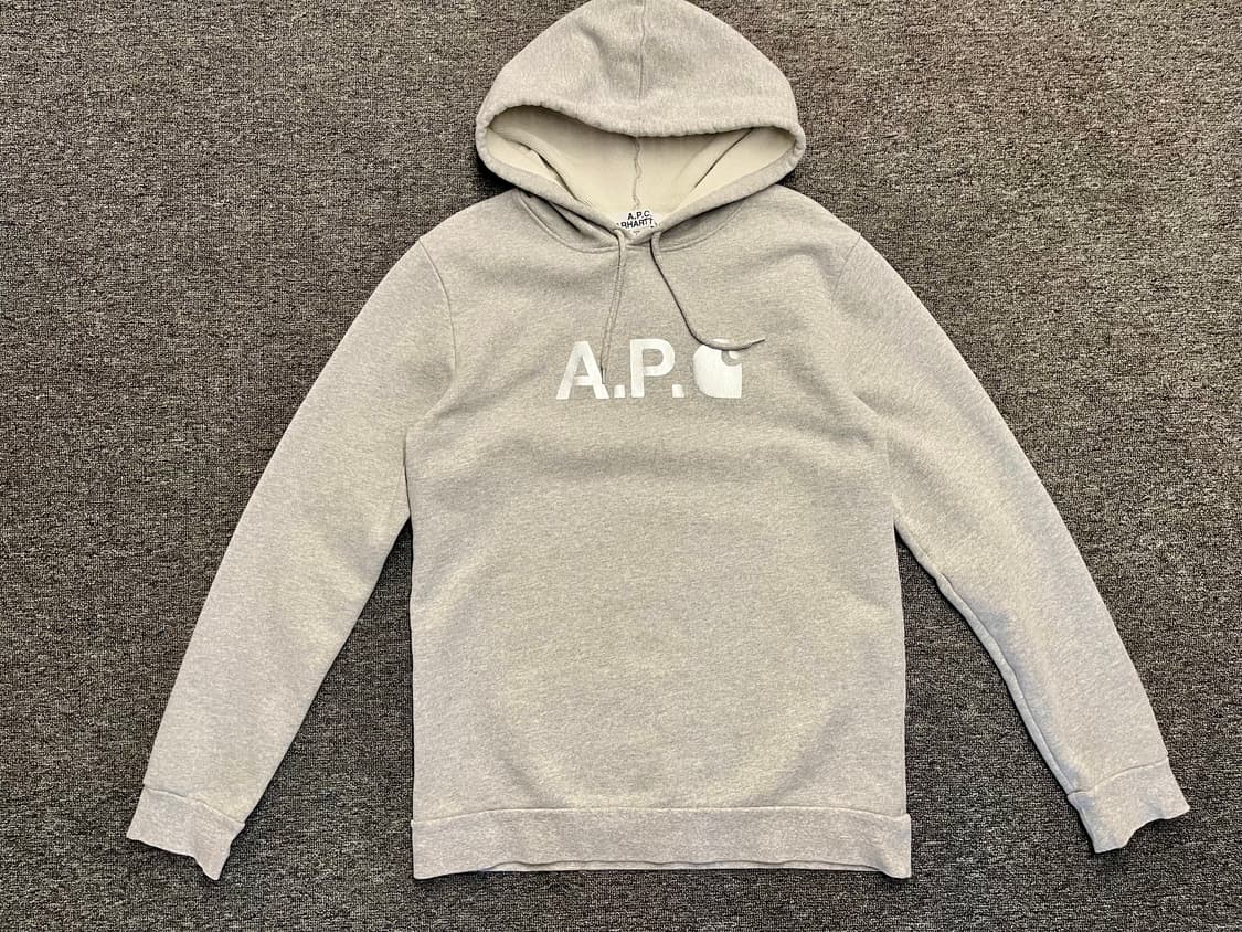 [100] 칼하트 X 아페쎄 그레이 후드티 L  상품이미지1