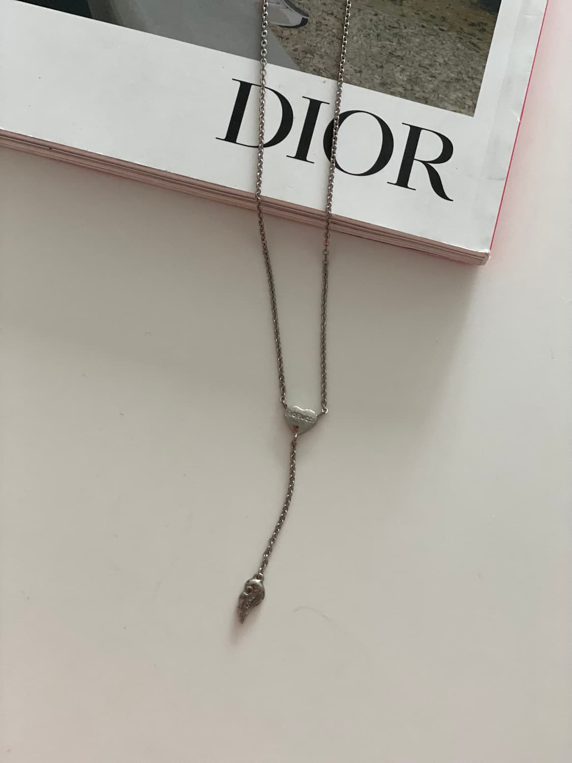 Y2k 무드 fiorucci 하트 날개 목걸이 상품이미지5