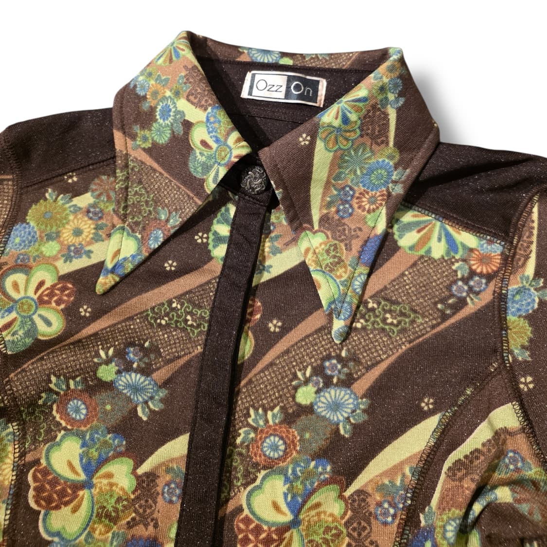 오즈온 에스닉 플라워 벨슬리브 셔츠 상품이미지3