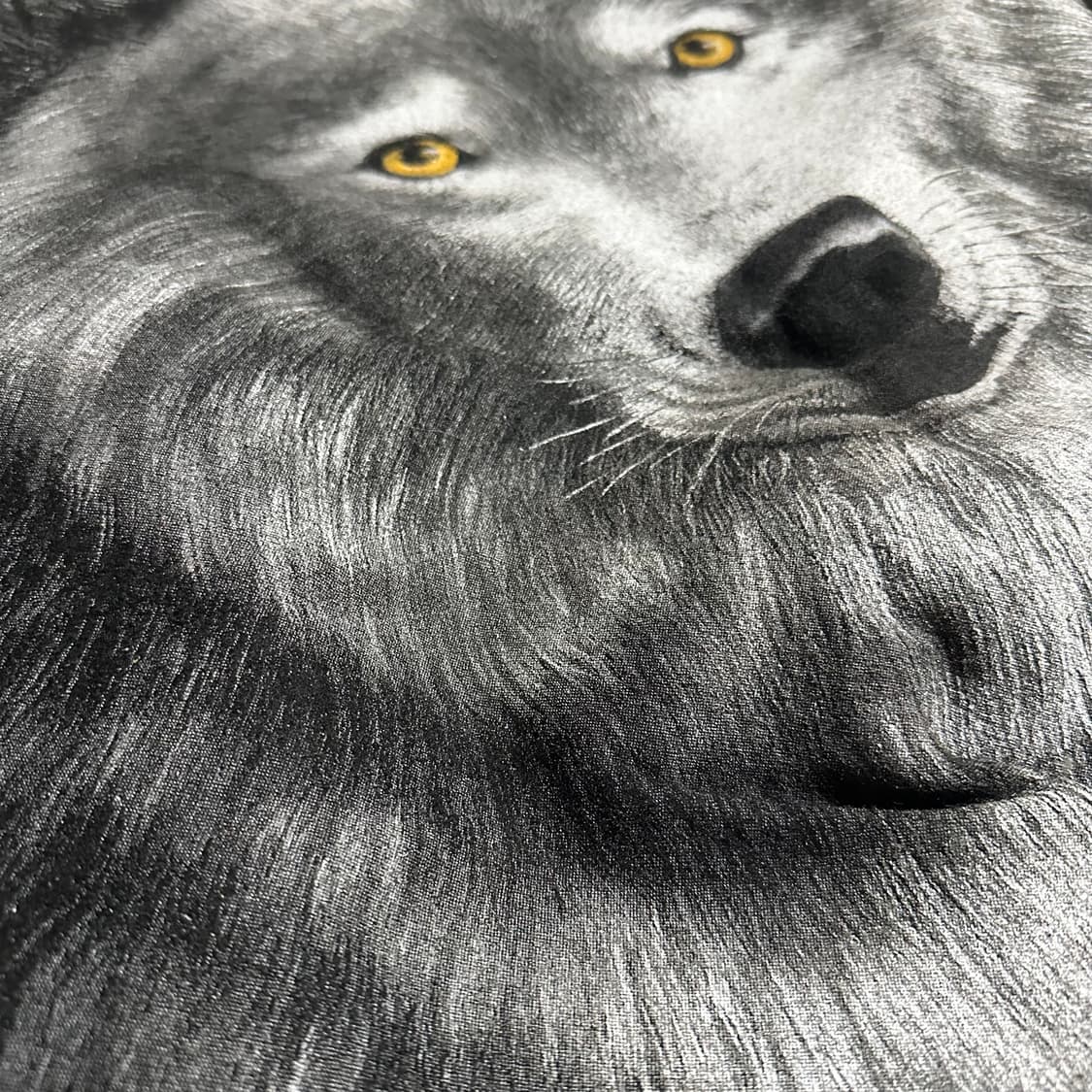 90s 늑대 프린팅 가죽 바시티 자켓 상품이미지6