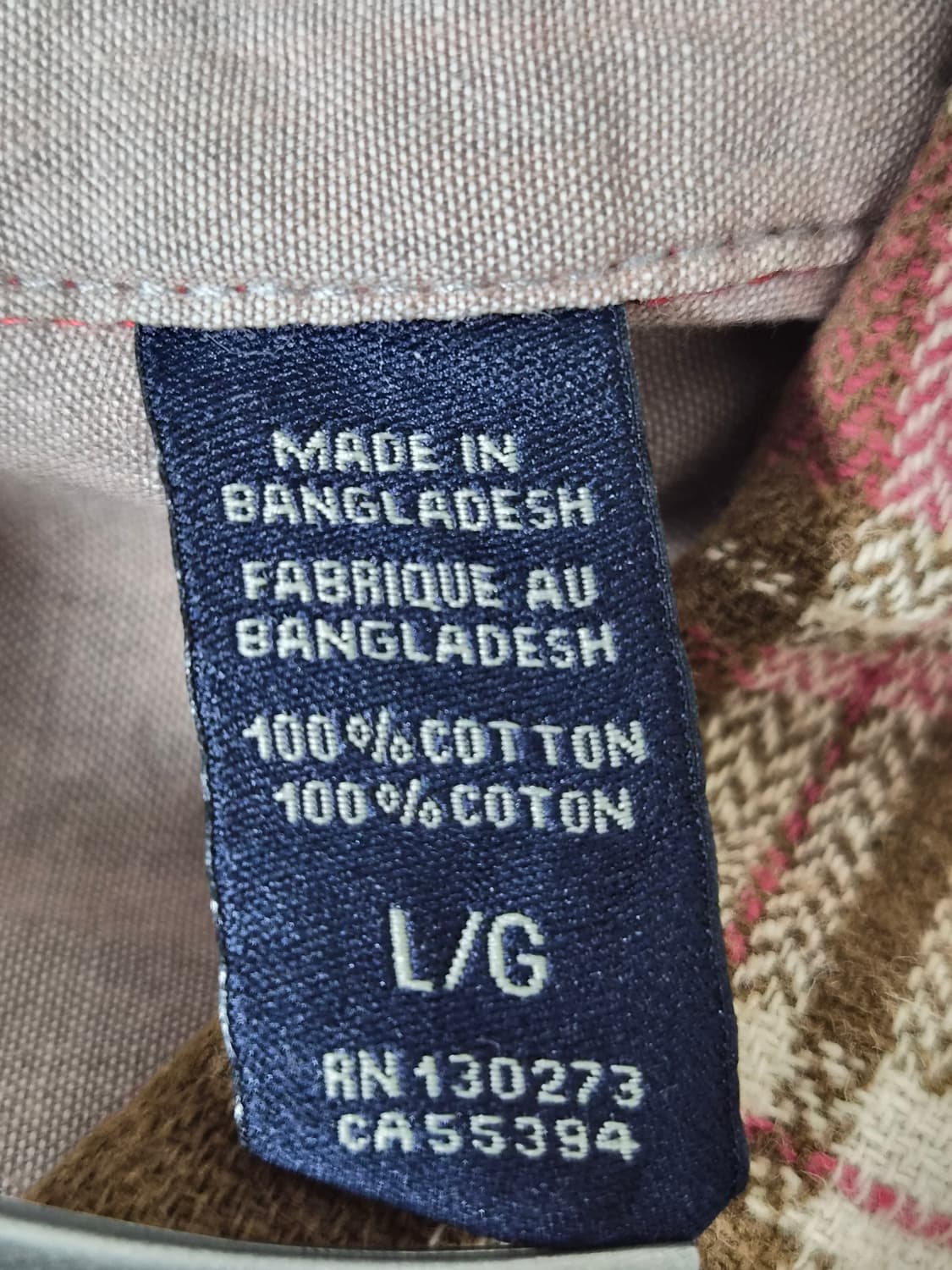 랭글러Wrangler 체크 웨스턴 셔츠 L사이즈 - S314 상품이미지5