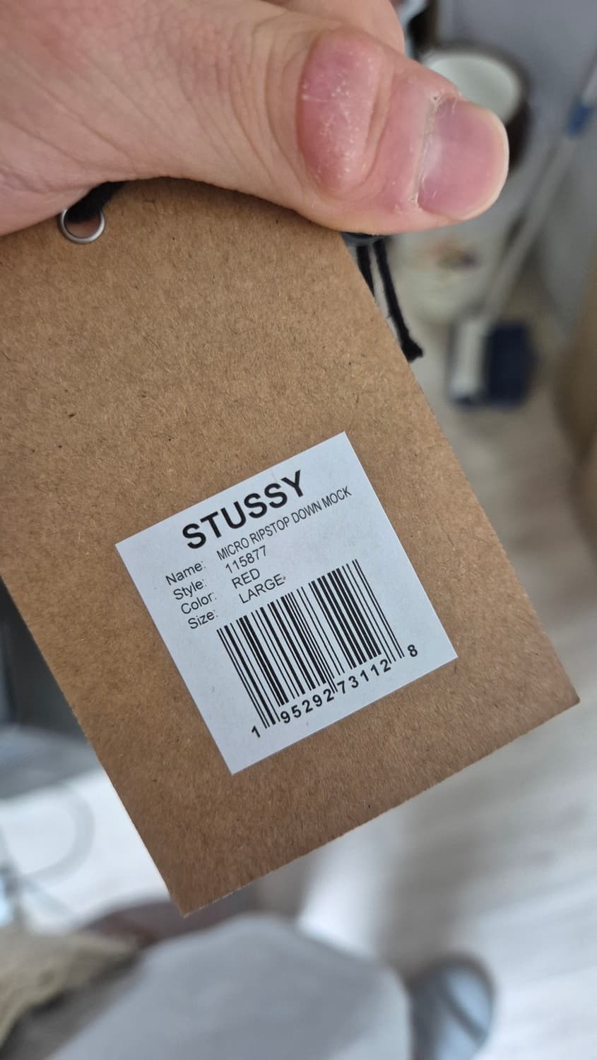 스투시 마이크로 립스탑 패딩 레드 L 상품이미지4