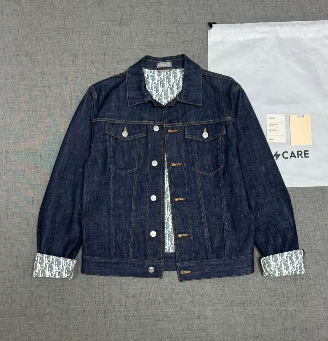 디올 오블리크 로우 코튼 블루종 데님자켓 상품이미지1