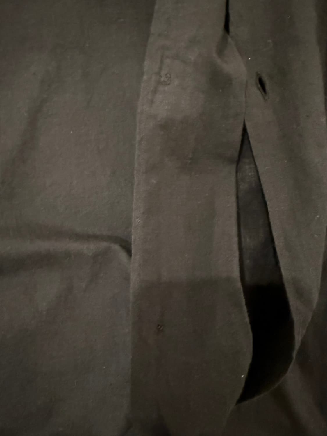 비이커 SS24 코모리 카디코튼 오픈카라 반팔셔츠 블랙 3 상품이미지5