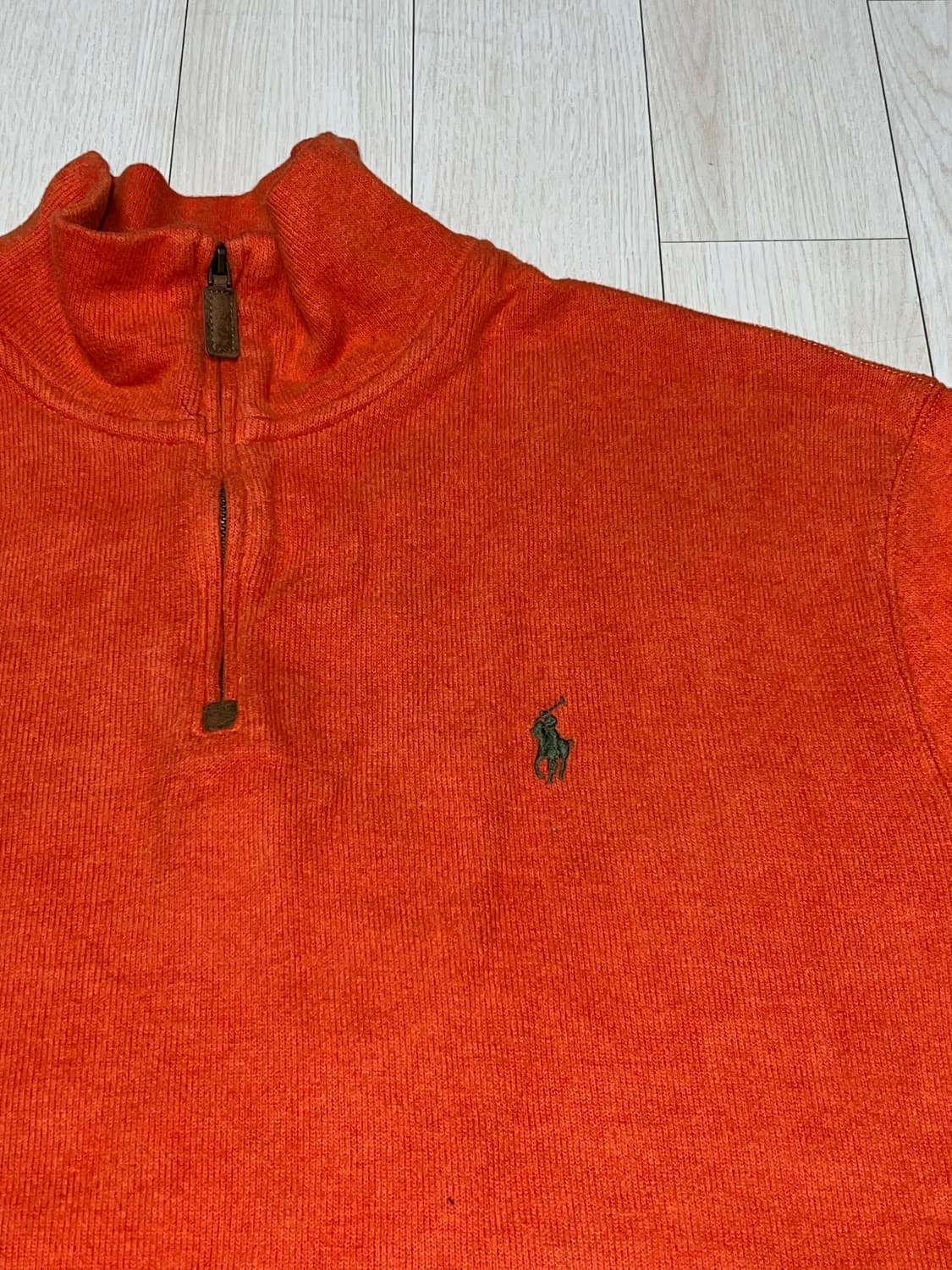 90s폴로랄프로렌포니로고코튼니트반짚업셔츠 XL 상품이미지2