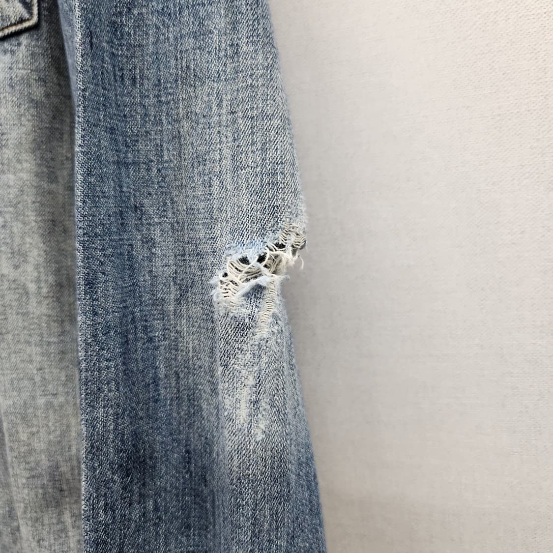리바이스 웨스턴 디스트로이드 워싱 데님셔츠 M(L)남여공용 상품이미지6