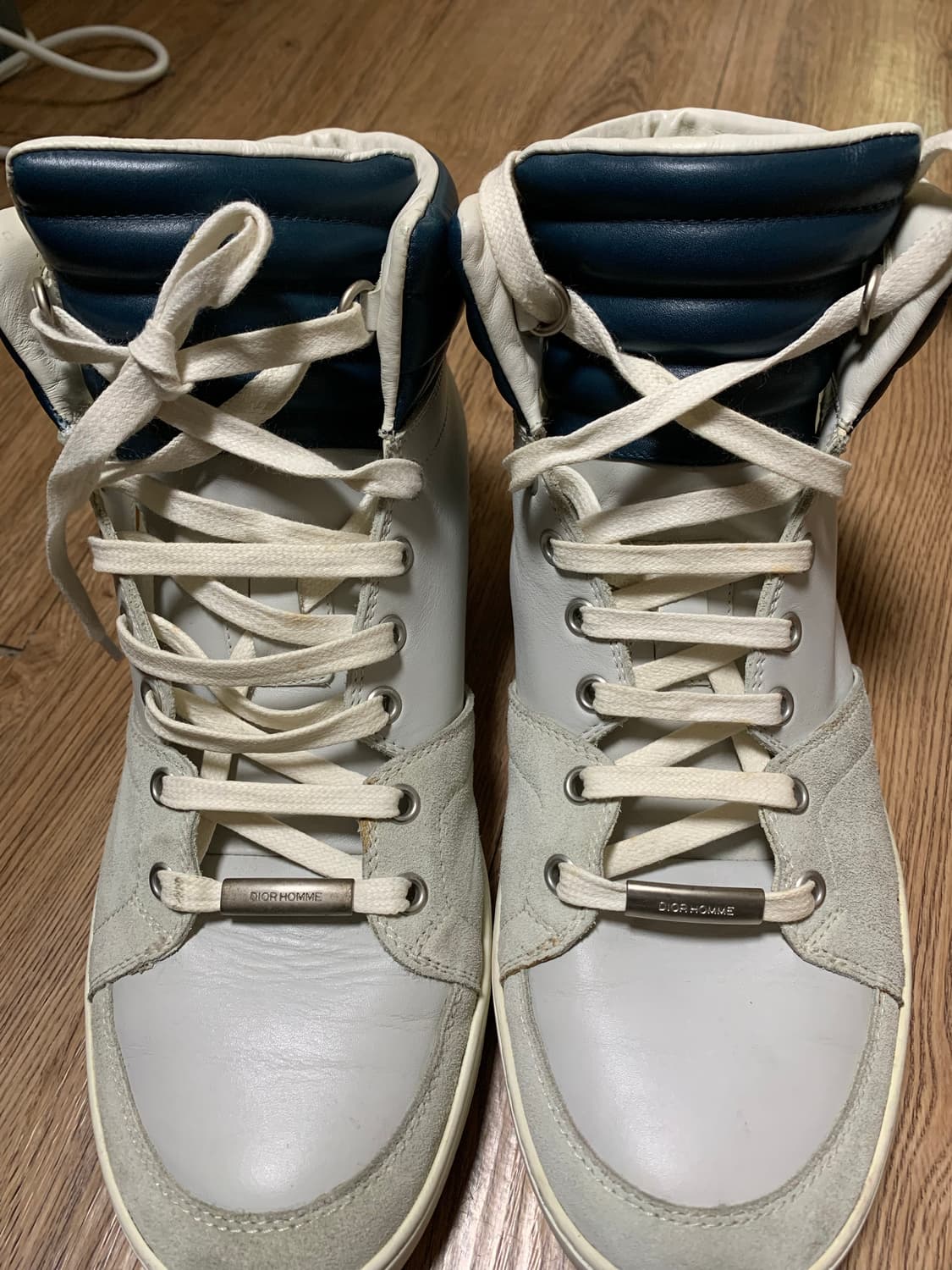 Dior homme 크리스찬 디올 옴므 패딩 칼라 하이탑 스니커즈o 상품이미지3