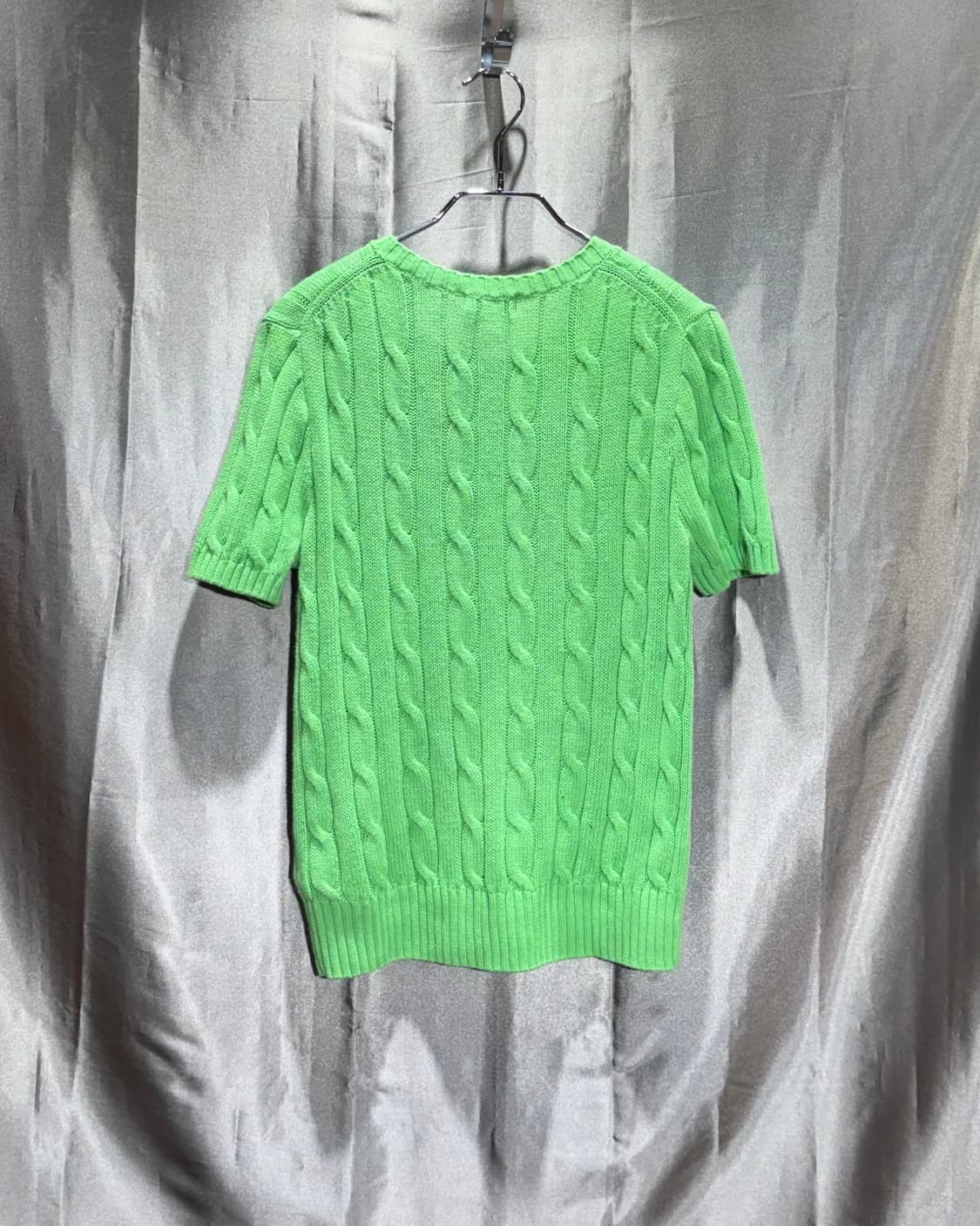 S 폴로랄프로렌 라이트그린 반팔 케이블 니트  상품이미지3
