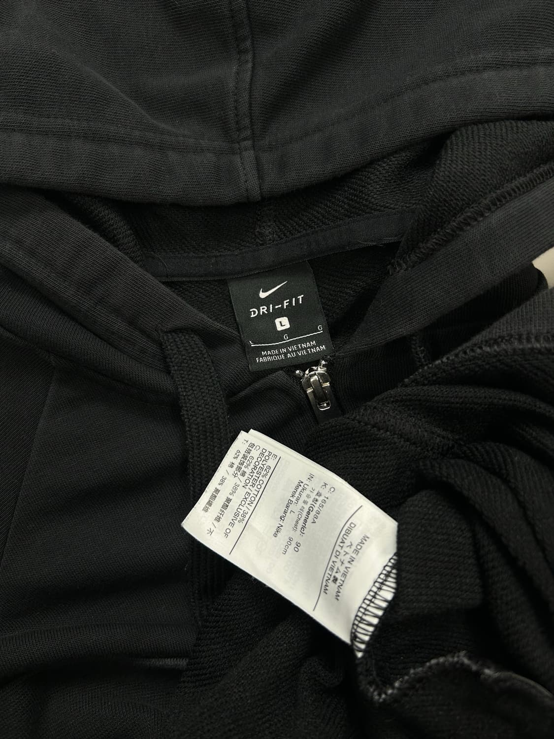 나이키 사이드슬릿 로고 블랙 후드집업 L 상품이미지5