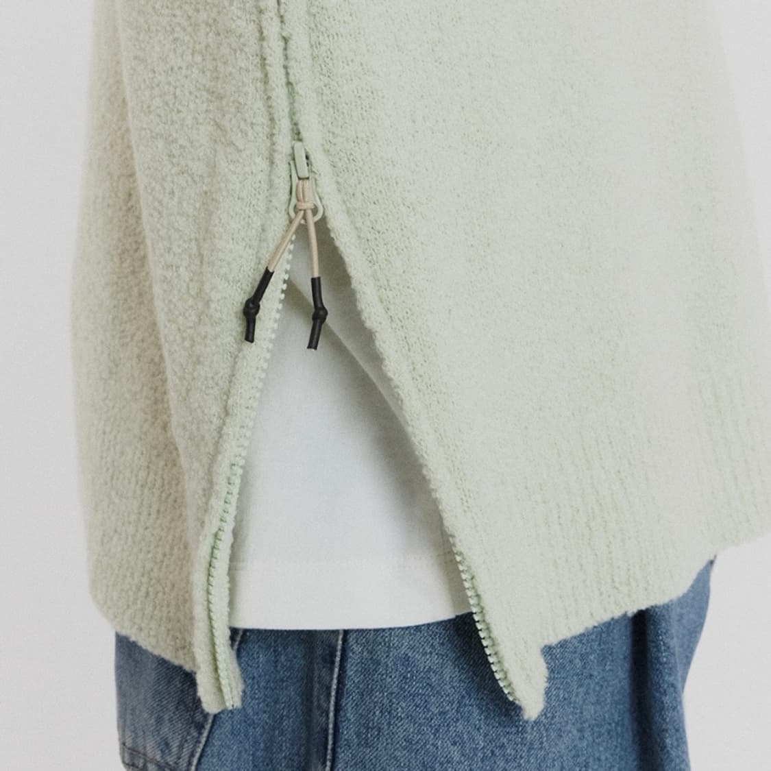 언어펙티드/ 사이드 지퍼 터틀넥 스웨터/ M 상품이미지6
