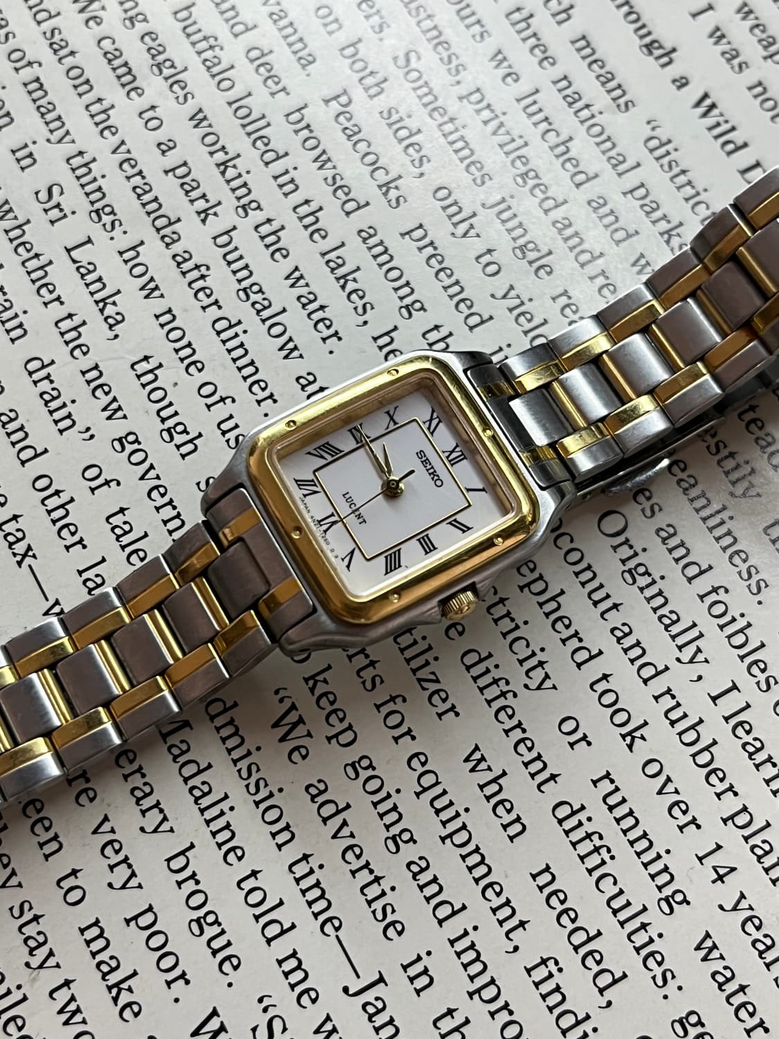 SEIKO LUCENT 투톤 탱크 레이디스 쿼츠 상품이미지2