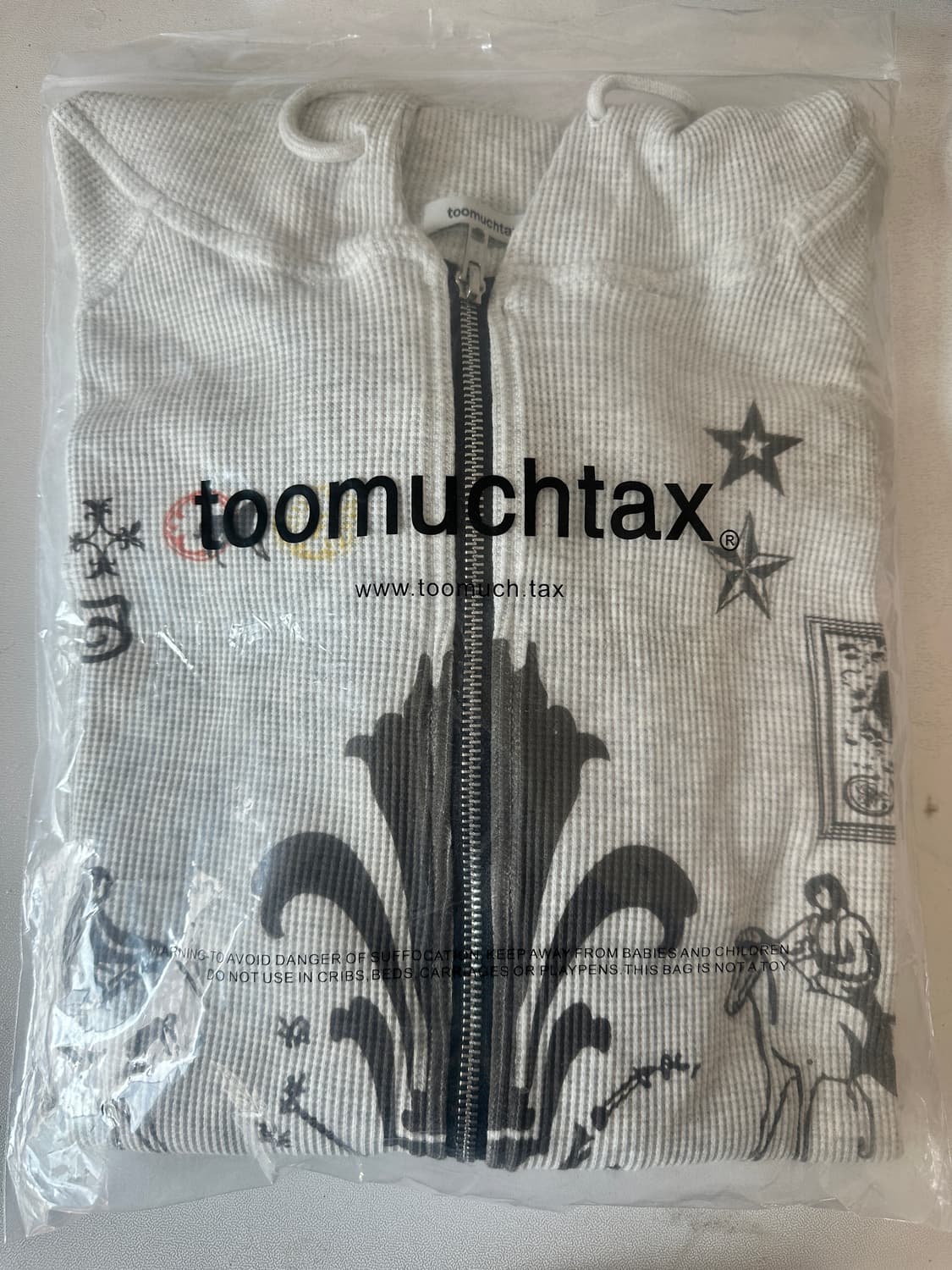 투머치택스 와플 후드집업 자켓 제니착용 상품이미지3