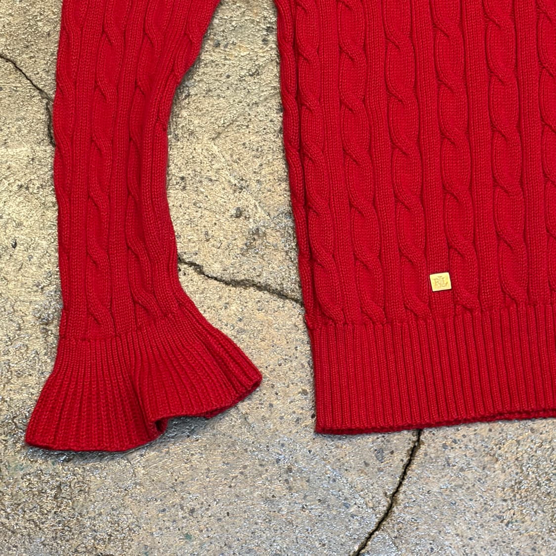 90s USA 빈티지 폴로 랄프로렌 니트 헤비코튼 니트  상품이미지3