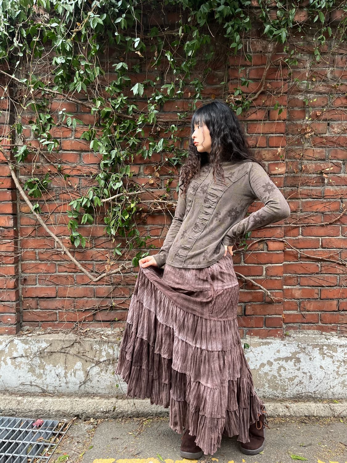 그런지 히피무드 타이다이 롱스커트 상품이미지1