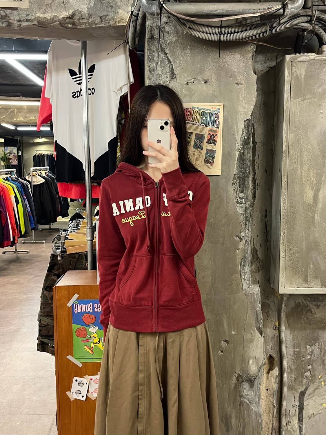 후아유 후드집업 레드 S #csz1278 상품이미지2