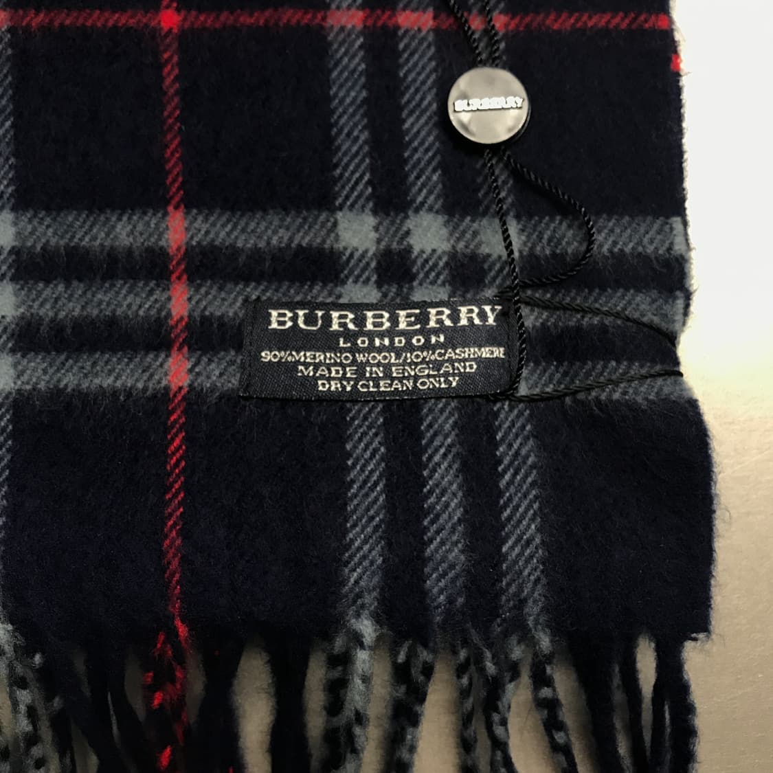 버버리 정품 메리노/캐시미어 머플러 네이비 상품이미지4