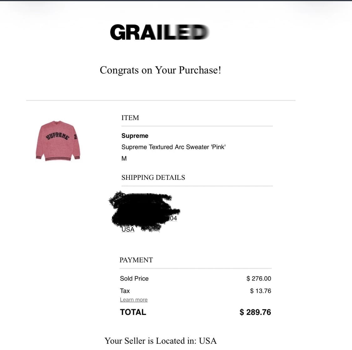 슈프림 텍스쳐드 아크 스웨터 핑크 상품이미지2