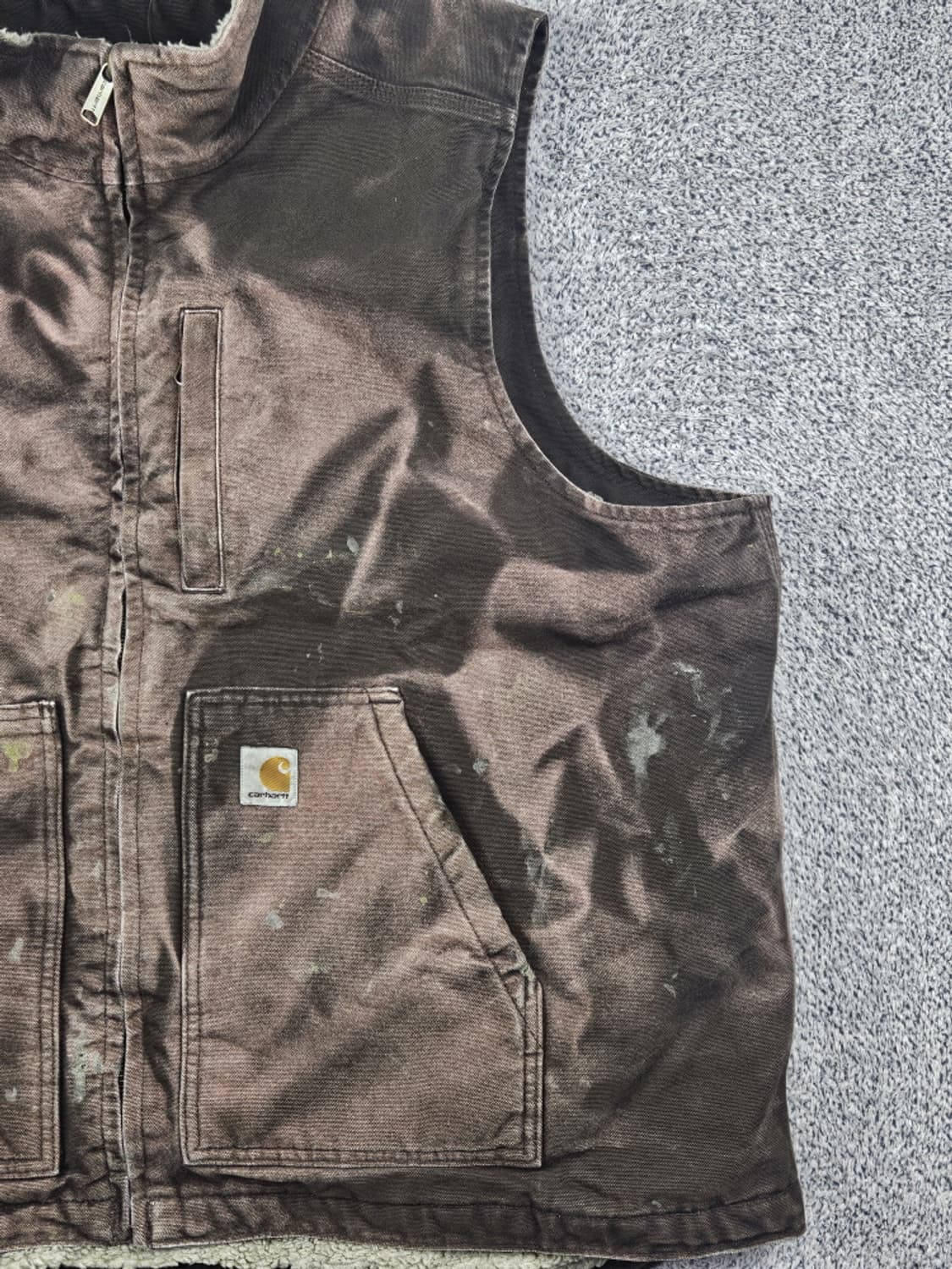  칼하트 다잉 워시드 커스텀 캔버스 워크 베스트 (2XL) / 10365 상품이미지6