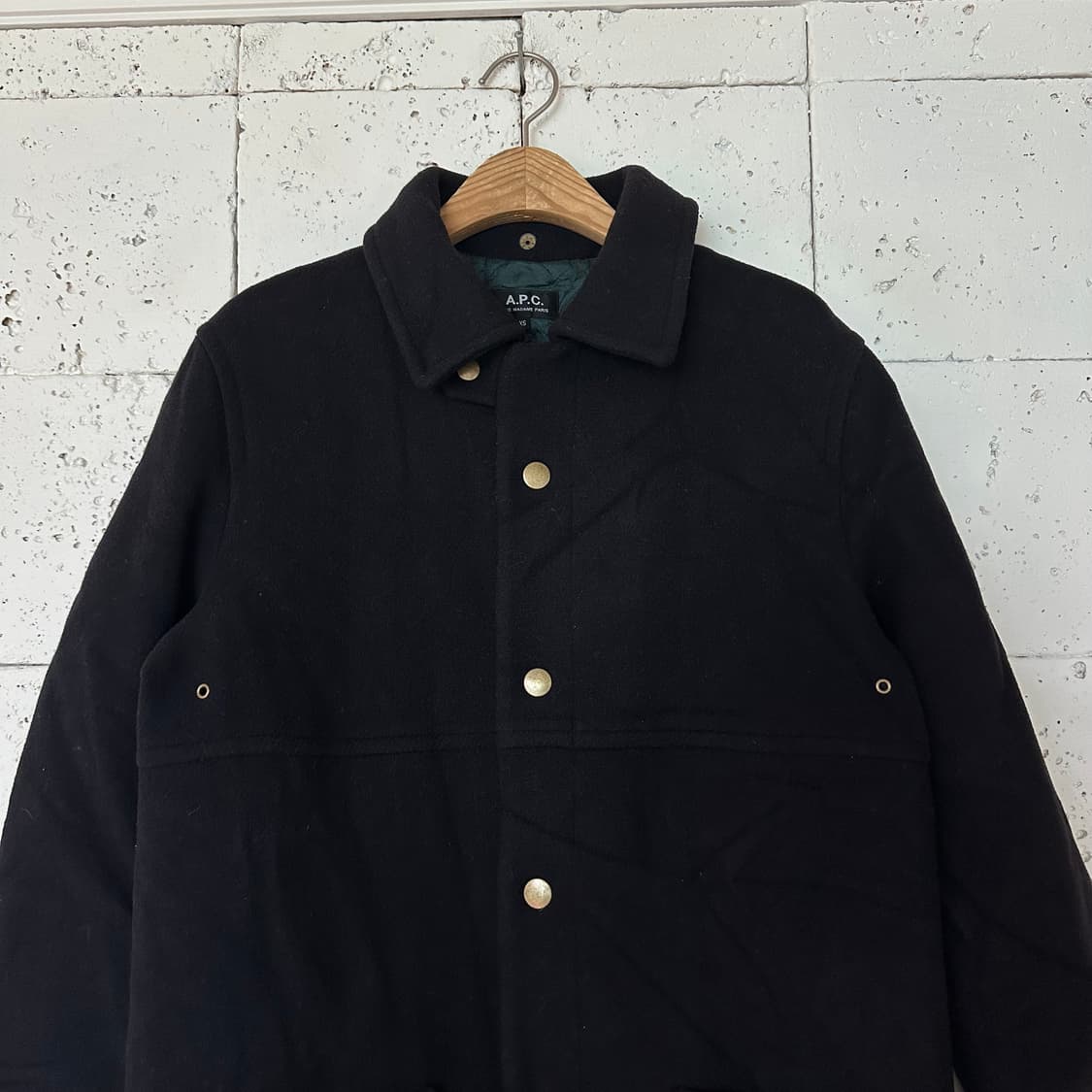 XS APC 아페쎄 네이비 누빔 코트 상품이미지2