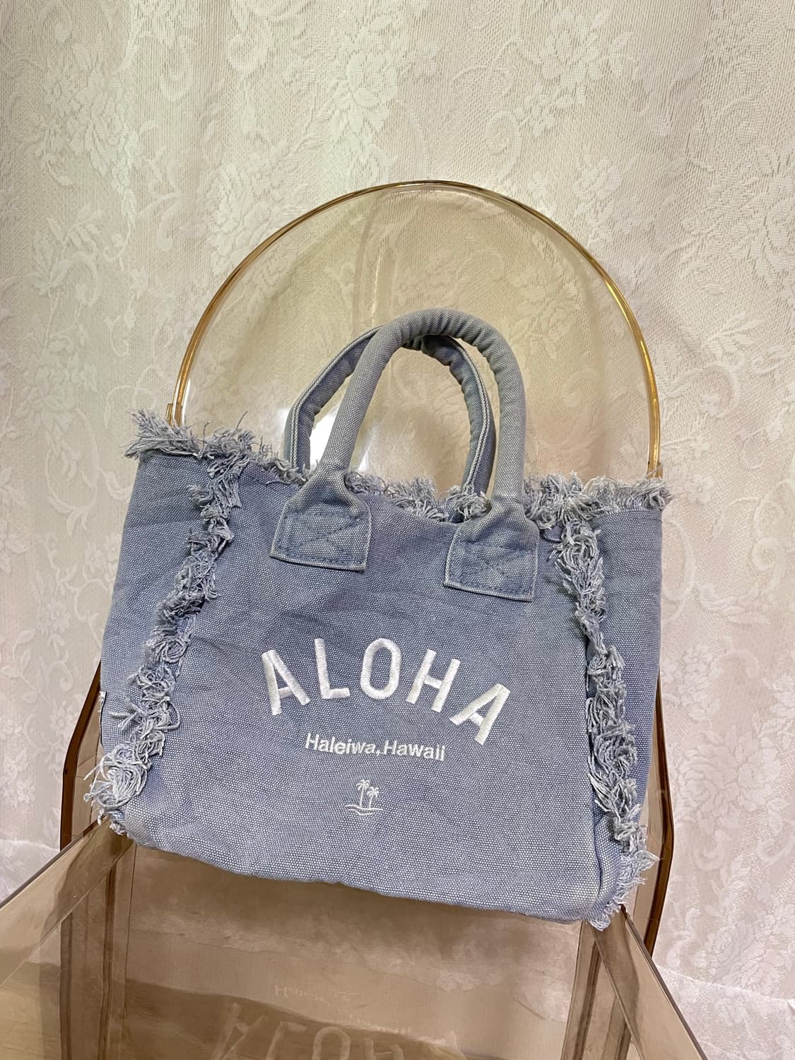     ALOHA DAY HALEIWA 프린지 캔버스 토트백 상품이미지1