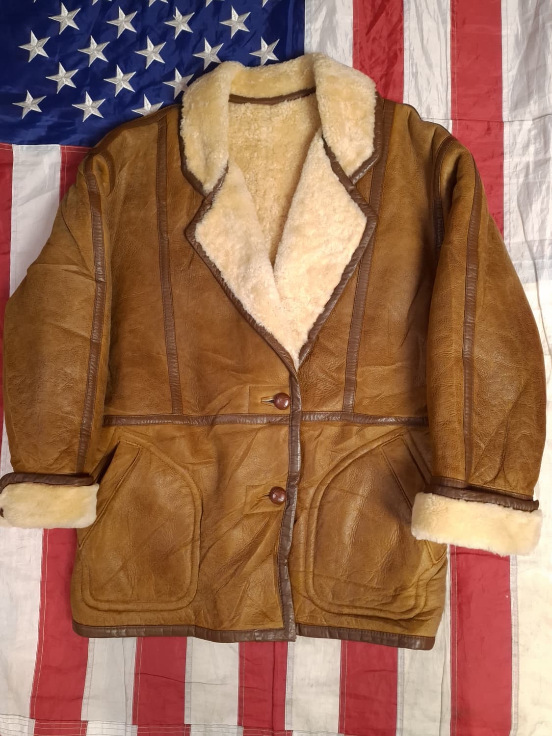 80' 국내산 진도모피 리얼레더 무통 시어링 무스탕 상품이미지1