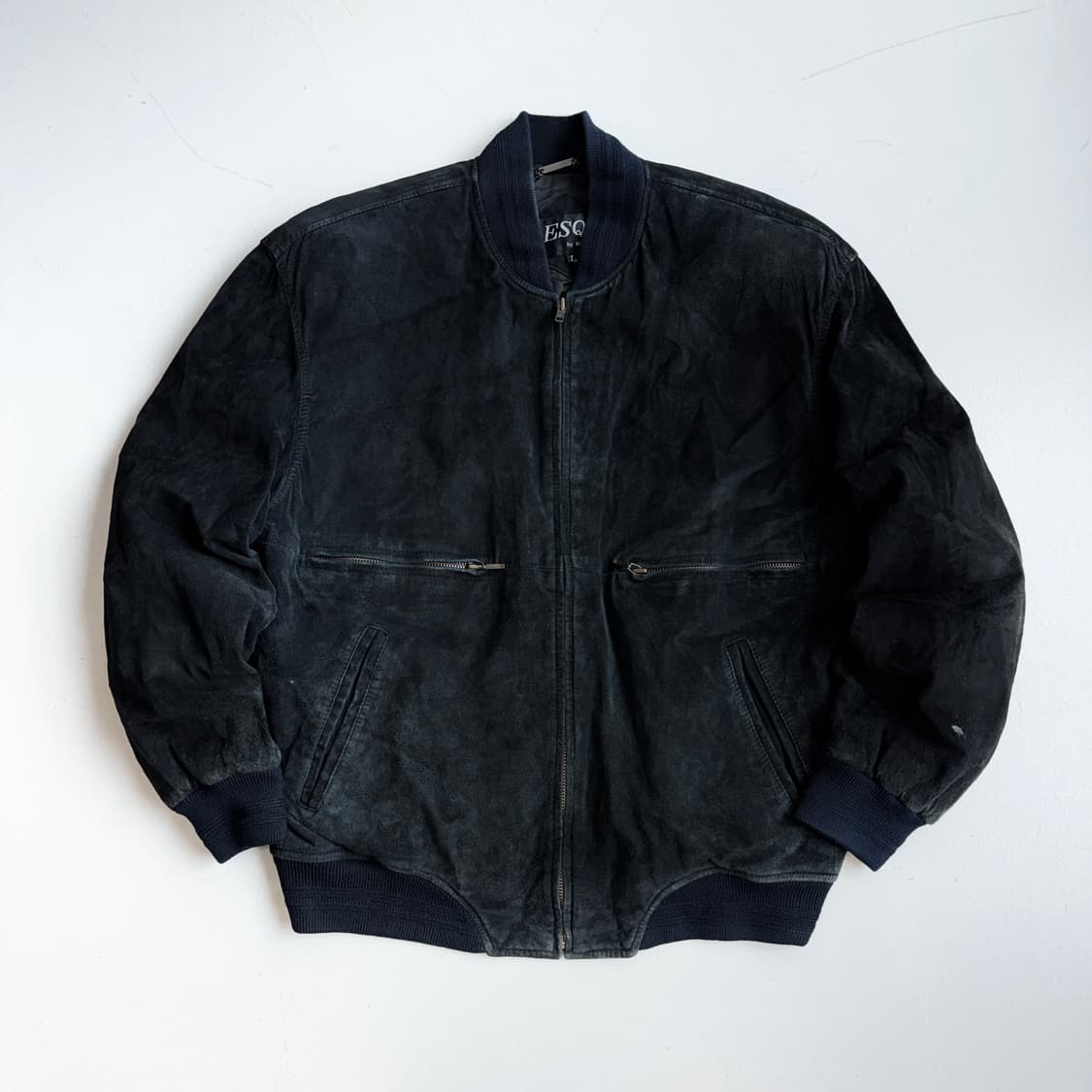 리얼레더 90s 빈티지 스웨이드 봄버 레더 가죽자켓 상품이미지2