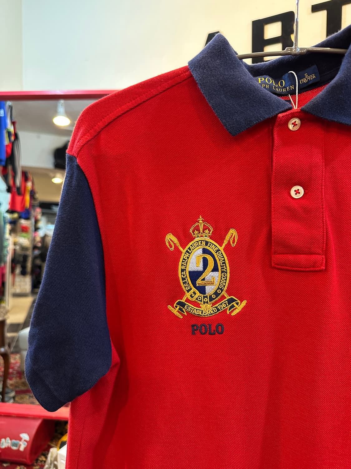 폴로 랄프로렌 빅포니 반팔 카라티 레드 S 상품이미지3