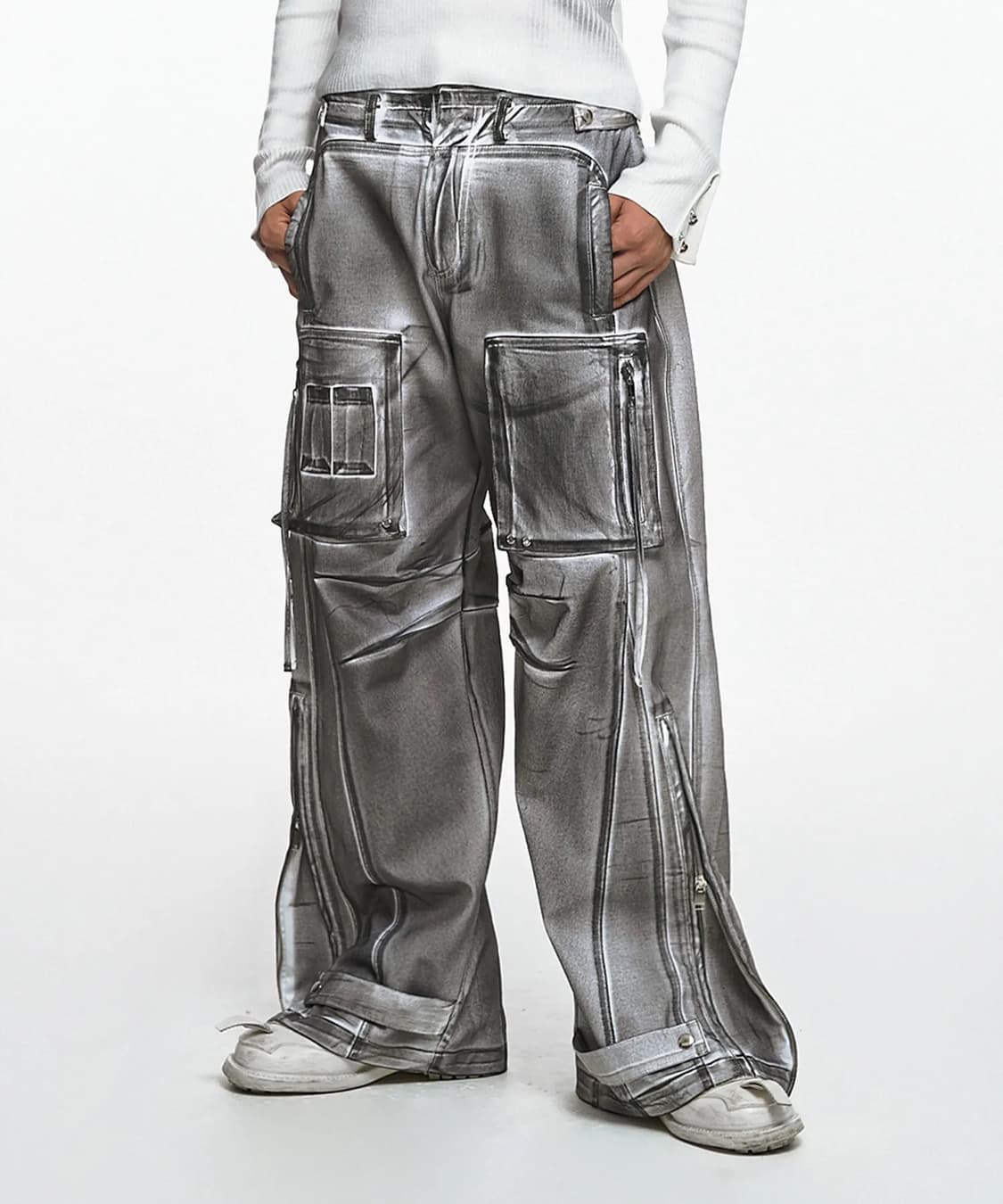 [0] 나체 슬레이 워싱 팬츠 (유니섹스) 더티 화이트 상품이미지1