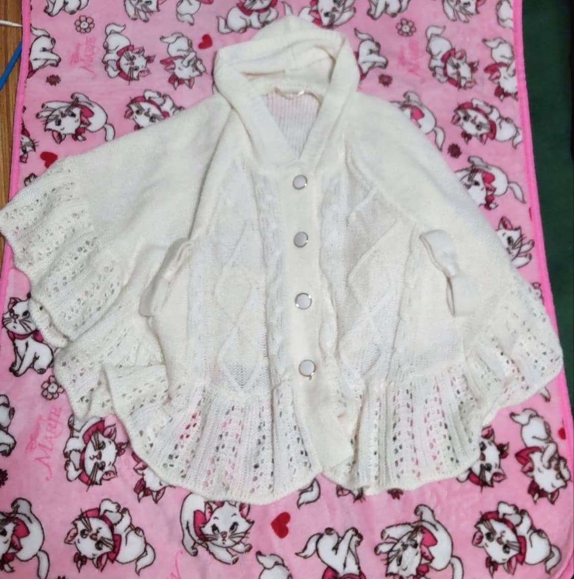 리즈리사 리즈멜로 리본 후드 판초 케이프 코트 m 상품이미지1