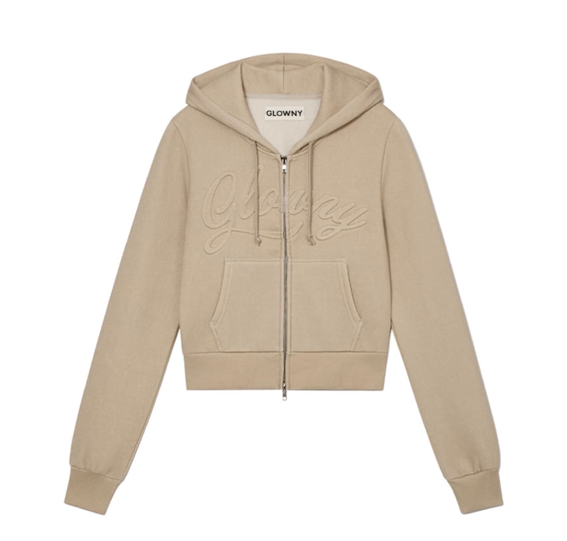 글로니 조던 피그먼트 크롭 후디 샌드 상품이미지1