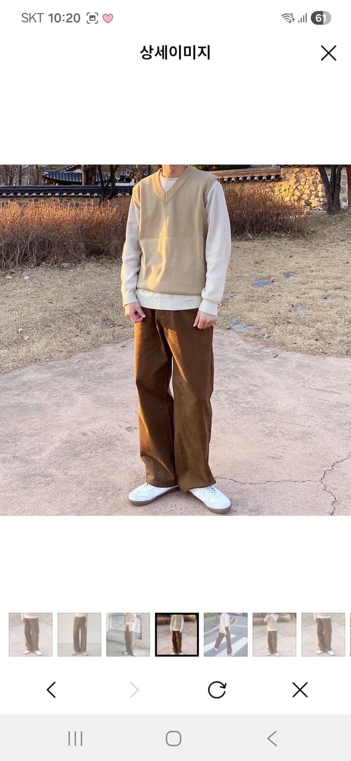 cent 다크브라운 5포켓 치노 팬츠 32~34사이즈 상품이미지1