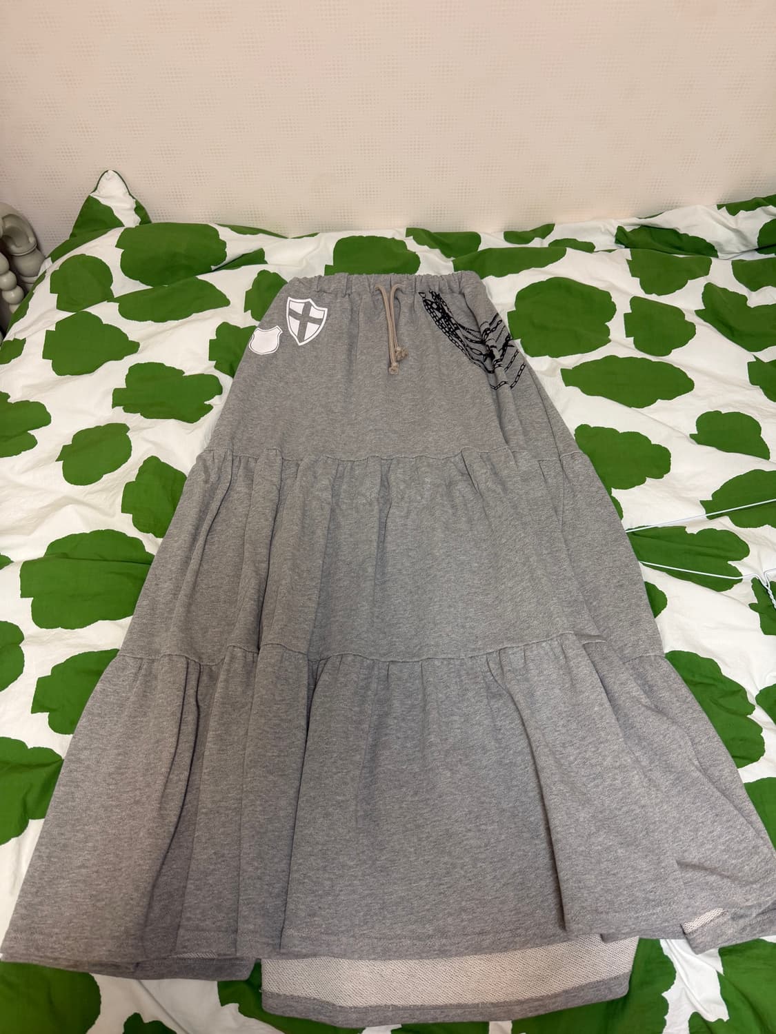 샵페어리 maxi jersey tiered skirt melange 상품이미지4