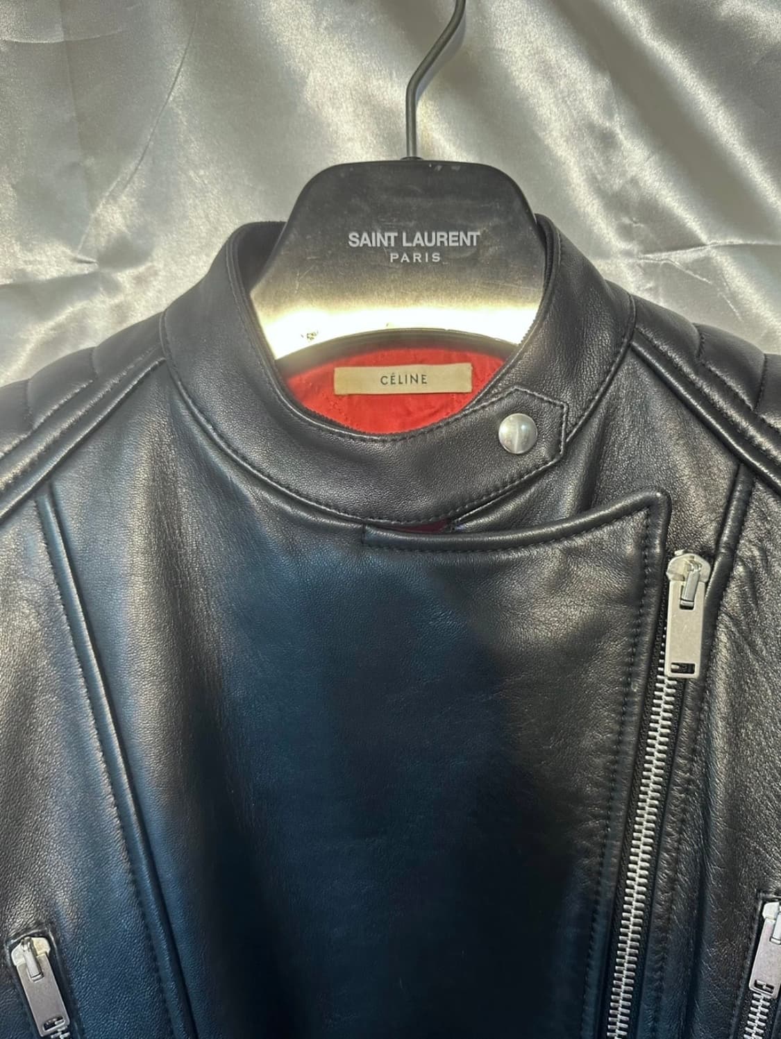 셀린느 피비 파일로 레더 바이커 자켓 상품이미지3