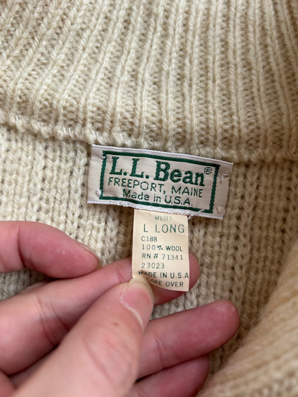 80’s LL.Bean 엘엘빈 울 니트집업 상품이미지6