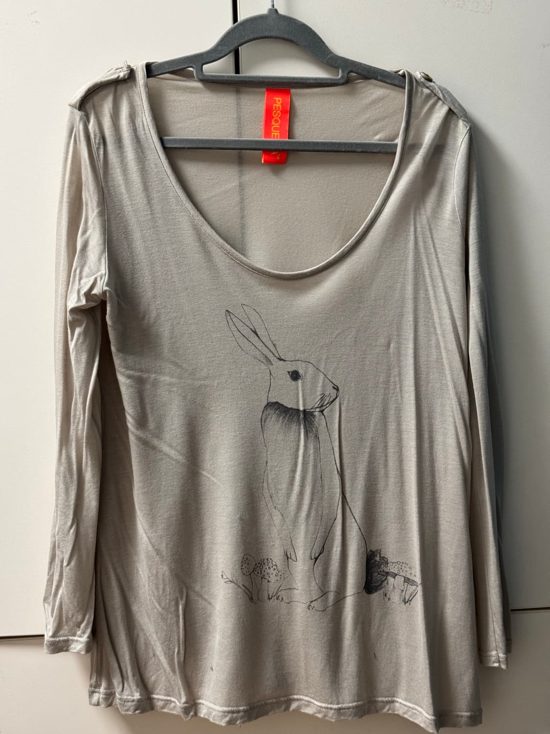 토끼 단추 긴팔티셔츠 상품이미지1