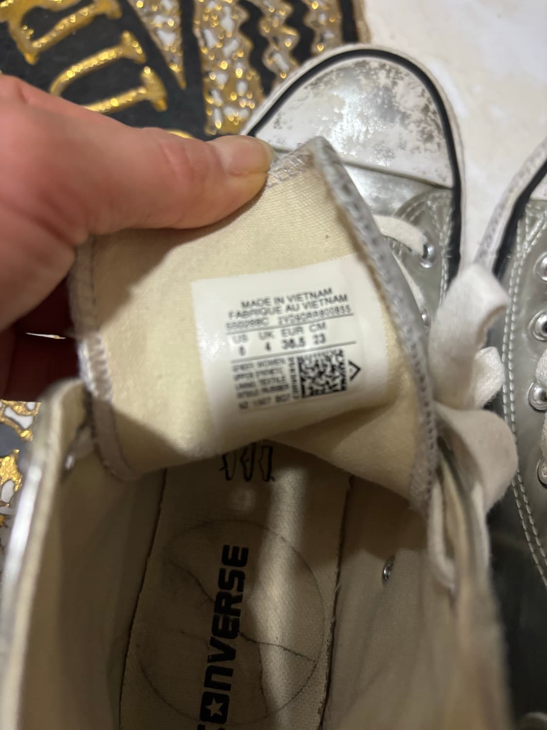 컨버스 하이 실버 상품이미지5