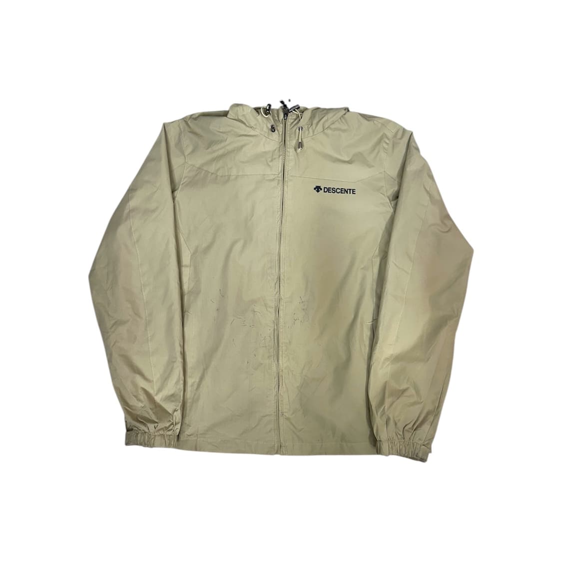 데상트 베이지 오버핏 후드 바람막이 올드스쿨 트랙 자켓 M 상품이미지5