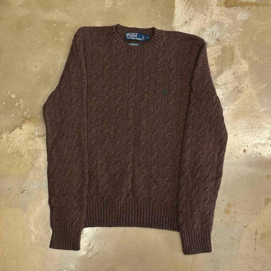 S 폴로랄프로렌 브라운 메리노 울 케이블 니트 상품이미지2