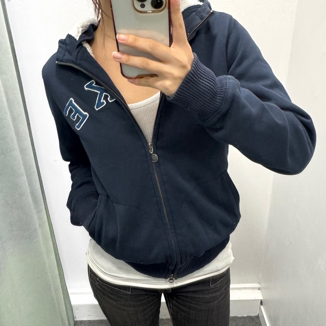 나이키 네이비 털안감 투웨이 후드집업 상품이미지1