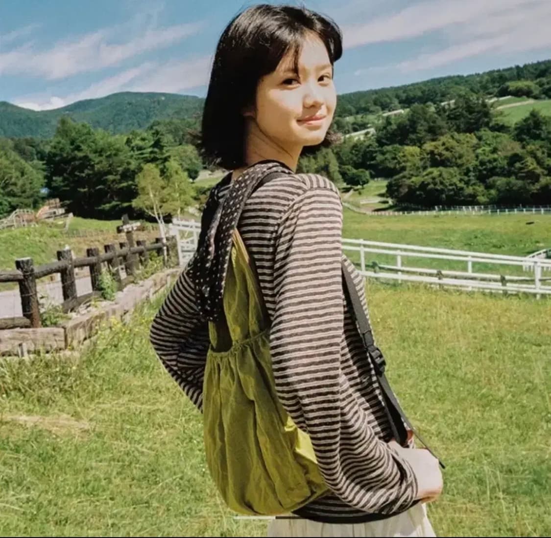 페스토 도트 스트라이프 후디 다크문 상품이미지2