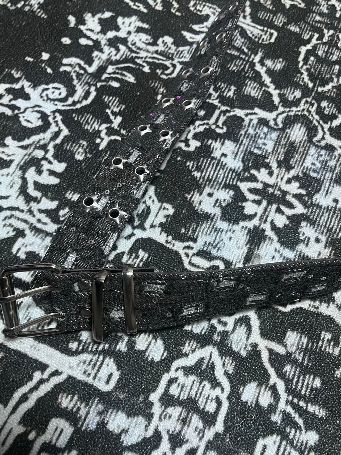 별 포인트 아일렛 블랙 벨트 (새상품) 상품이미지1