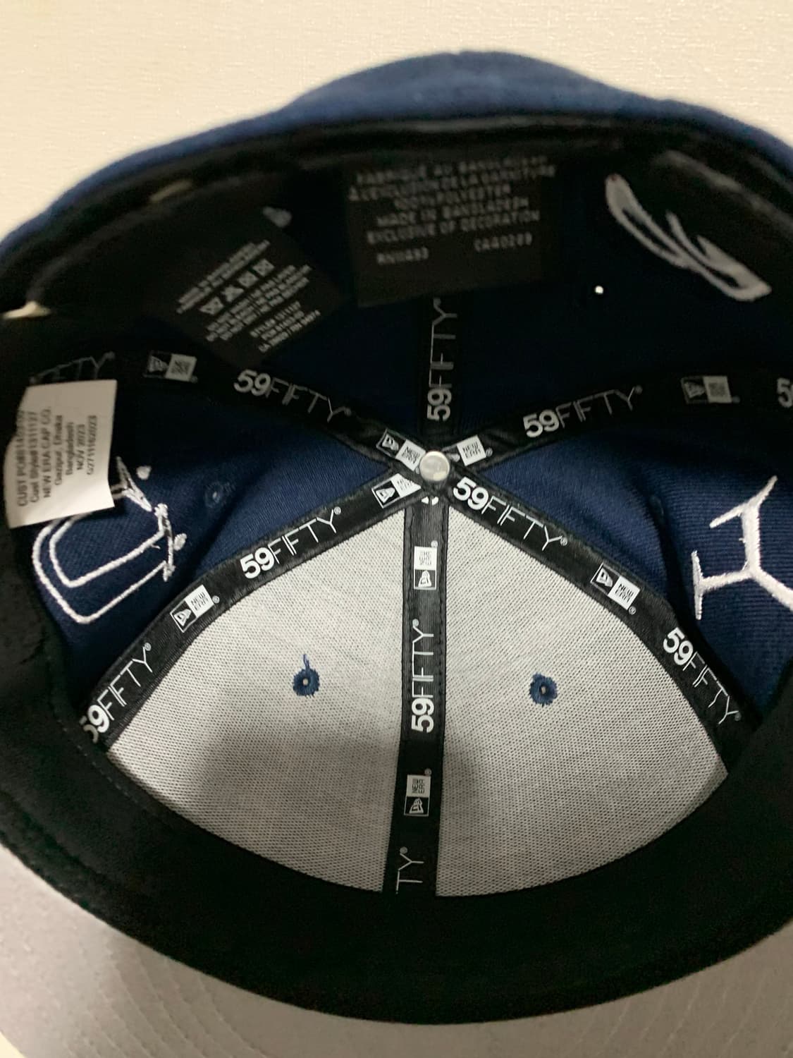 스투시 뉴에라 랜섬 자수 59피프티 캡 스냅백 네이비 상품이미지5