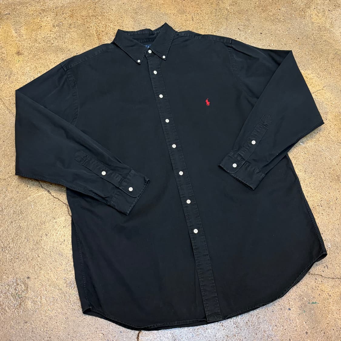 새상품급 00s 미국 빈티지 폴로랄프로렌 긴팔 검정 블랙셔츠 상품이미지2