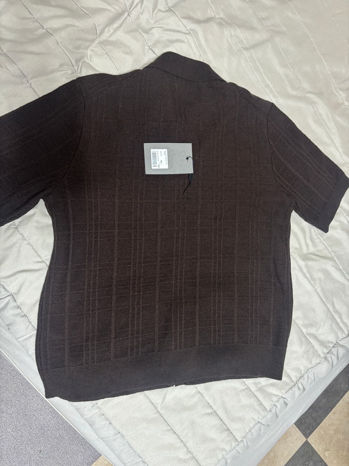 벨리에 쉐도우 체크 가디건 100/L 상품이미지2