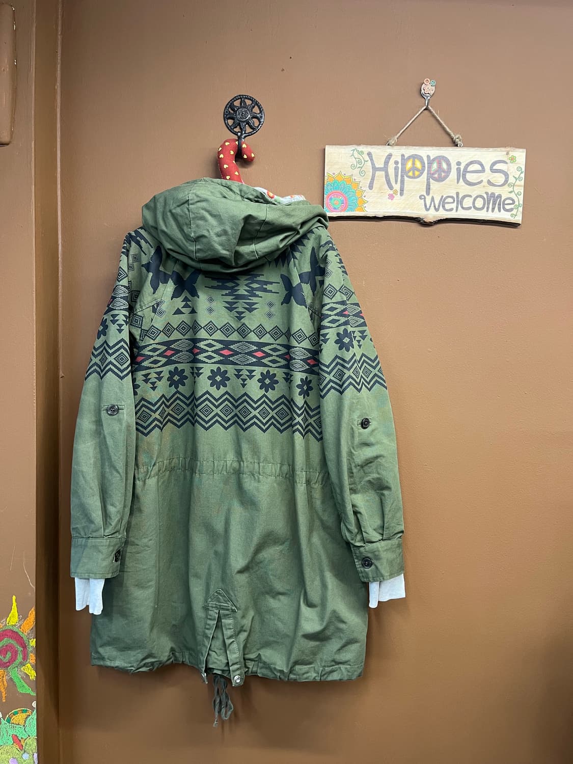 SCOLAR 히피문양 포인트 야상 아우터 상품이미지4