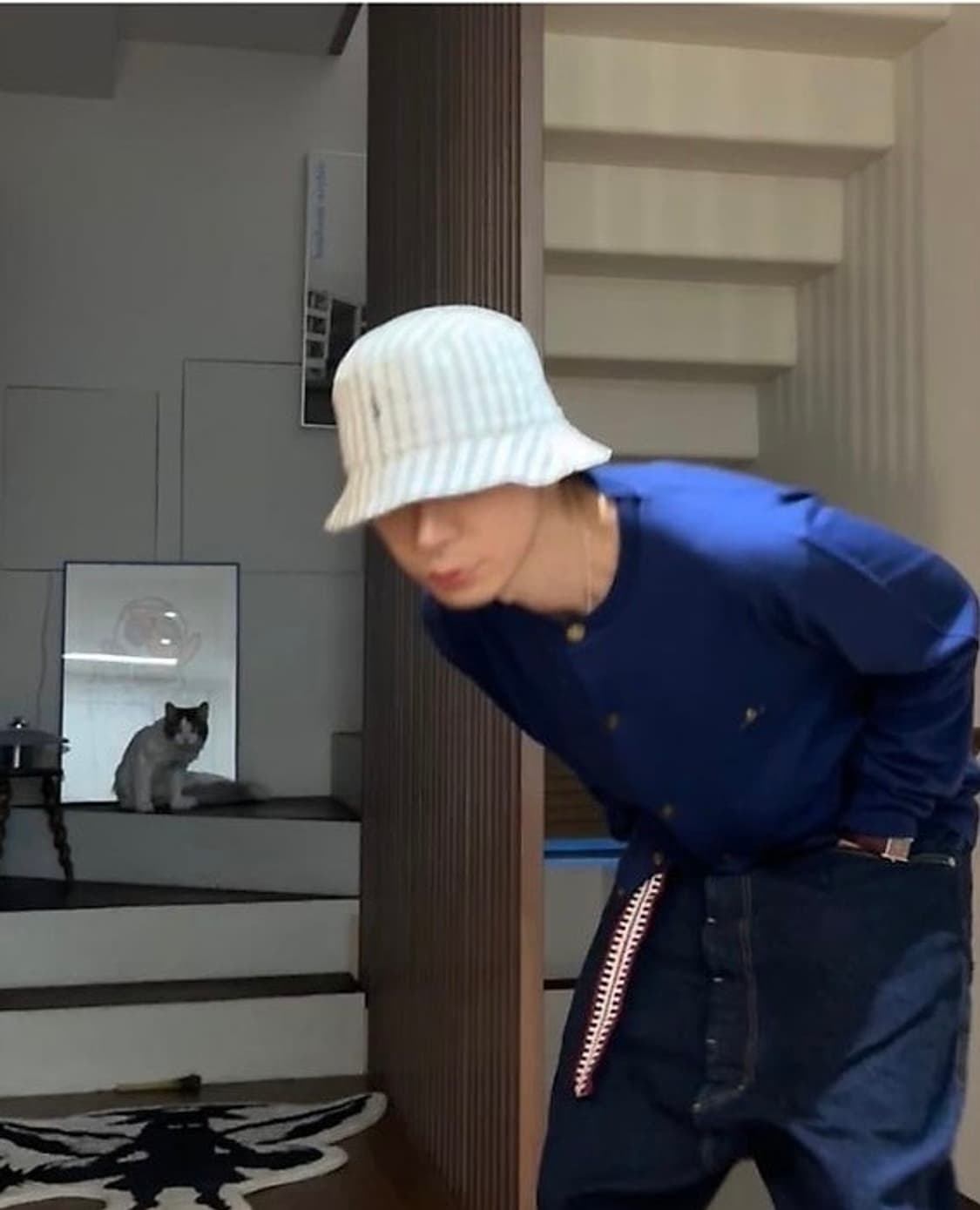 폴로 랄프 로렌 BUCKET HAT STRIPE BLUE X/XL 상품이미지3